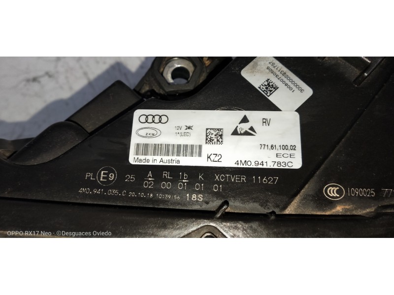 Recambio de faro izquierdo para audi q7 (4m) 3.0 tdi quattro referencia OEM IAM 4M0941783C 7PP941592CA 