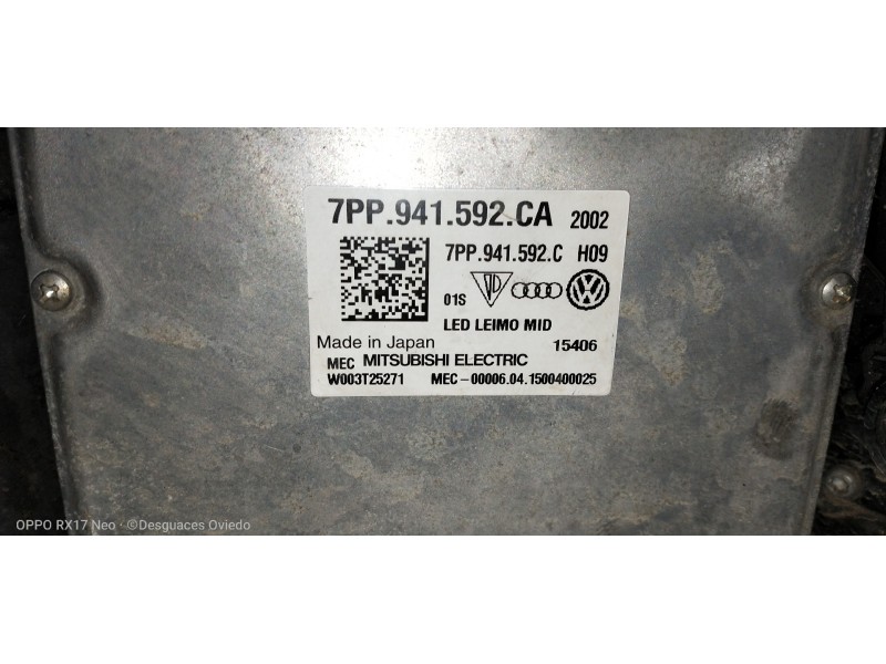 Recambio de faro izquierdo para audi q7 (4m) 3.0 tdi quattro referencia OEM IAM 4M0941783C 7PP941592CA 