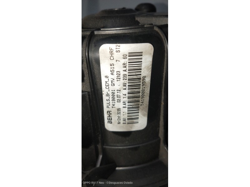 Recambio de motor calefaccion para citroen c3 tonic referencia OEM IAM T4190001  