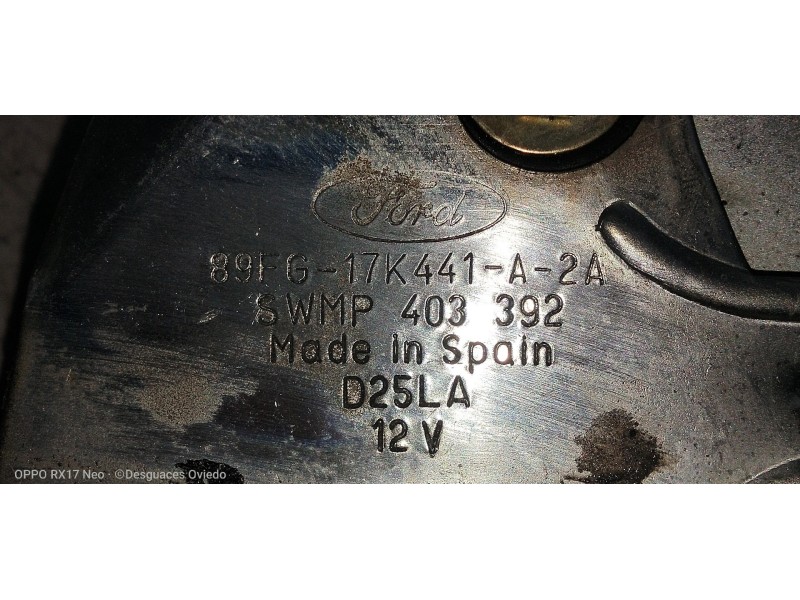 Recambio de motor limpia trasero para ford fiesta berl./courier si referencia OEM IAM 89FG17K441A2A  