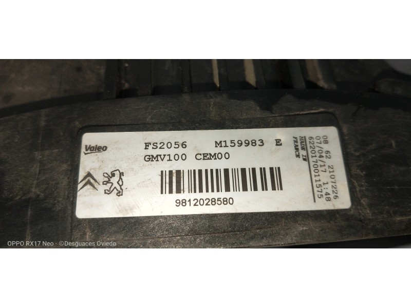 Recambio de electroventilador para citroen c3 tonic referencia OEM IAM 9812028580  