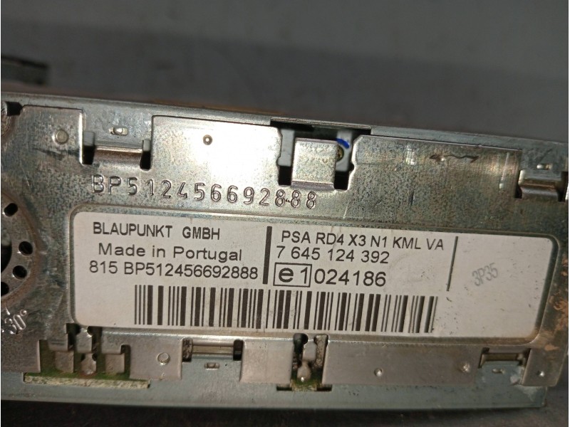 Recambio de sistema audio / radio cd para citroen c5 berlina attraction referencia OEM IAM 7645124392  