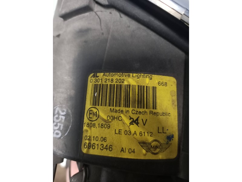 Recambio de faro derecho para mini mini (r50,r53) cooper referencia OEM IAM   