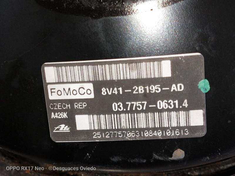 Recambio de servofreno para ford kuga (cbv) trend referencia OEM IAM 03775706314 8V412B195AD 