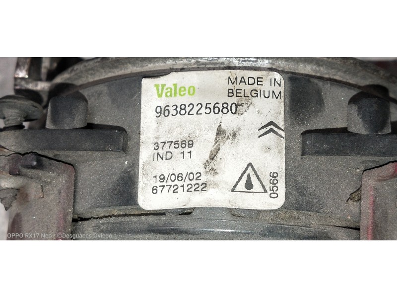 Recambio de faro antiniebla izquierdo para citroen xsara picasso 2.0 16v exclusive referencia OEM IAM 9638225680  