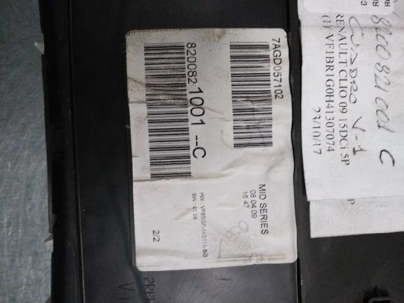 Recambio de cuadro instrumentos para renault clio iii 1.5 dci diesel referencia OEM IAM 8200821001C 7AGD057102 