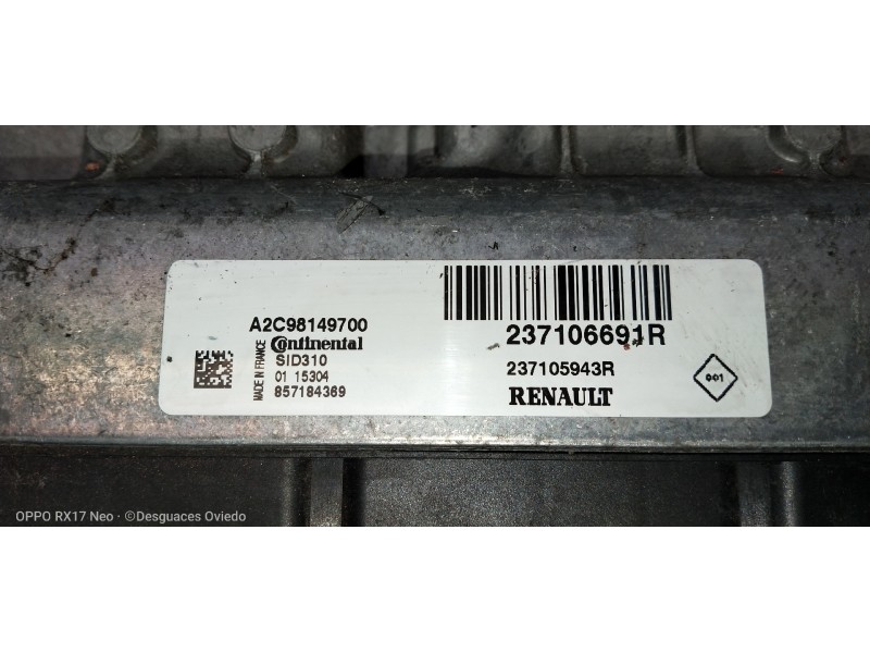 Recambio de centralita motor uce para renault megane iii berlina 5 p business referencia OEM IAM 237106691R 237105943R A2C981497