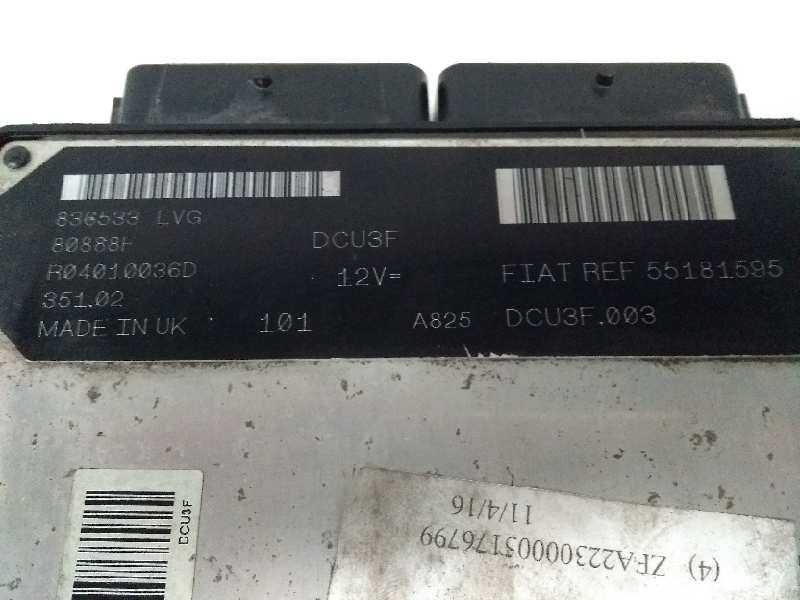 Recambio de centralita motor uce para fiat doblo cargo (223) 1.9 diesel cat referencia OEM IAM R04010036D 55181595 80888F