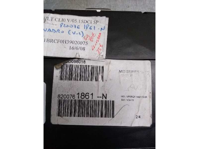 Recambio de cuadro instrumentos para renault clio iii 1.5 dci diesel fap referencia OEM IAM 8200761861N UGCD098018 