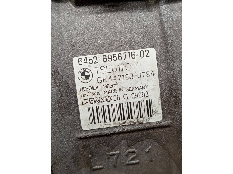 Recambio de compresor aire acondicionado para bmw serie 3 berlina (e90) 325i referencia OEM IAM 4471903784 6452695671602 