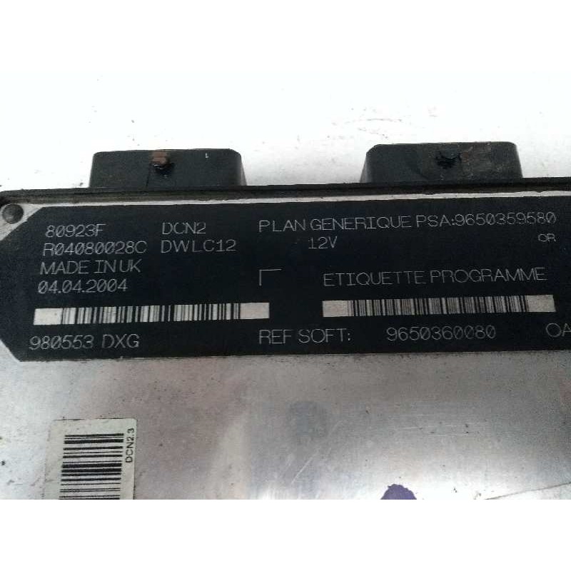 Recambio de centralita motor uce para fiat scudo (222) 1.9 d basis kasten referencia OEM IAM R04080028C 9650359580 9650360080 80