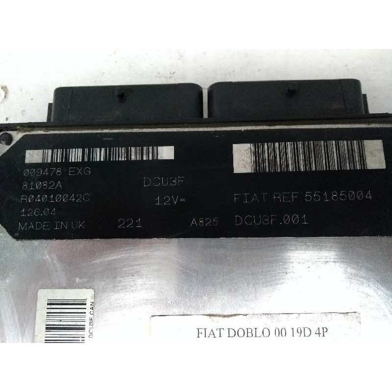 Recambio de centralita motor uce para fiat doblo cargo (223) 1.9 diesel cat referencia OEM IAM R04010042C 55185004 81082A