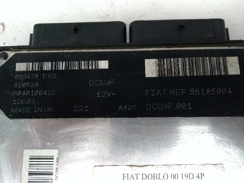 Recambio de centralita motor uce para fiat doblo cargo (223) 1.9 diesel cat referencia OEM IAM R04010042C 55185004 81082A