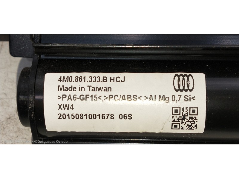 Recambio de parasol izquierdo para audi q7 (4m) 3.0 tdi quattro referencia OEM IAM 4m0861333b CORTINA TRASERA
