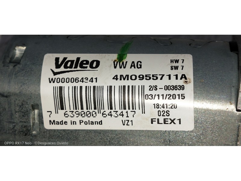 Recambio de motor limpia trasero para audi q7 (4m) 3.0 tdi quattro referencia OEM IAM 4M0955711A W000064341 