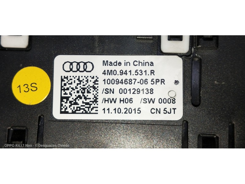 Recambio de mando luces para audi q7 (4m) 3.0 tdi quattro referencia OEM IAM 4M941531R 1009468706 