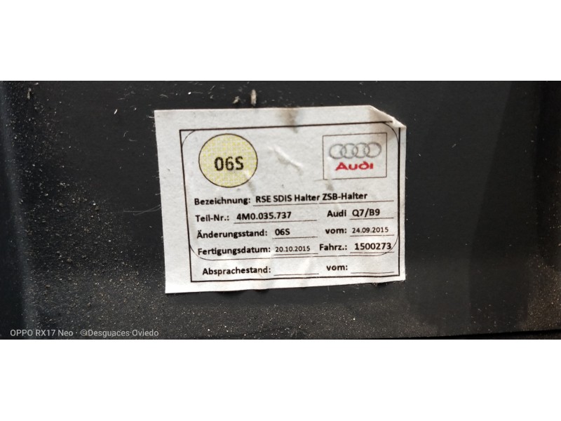 Recambio de modulo electronico para audi q7 (4m) 3.0 tdi quattro referencia OEM IAM 4M0035737  