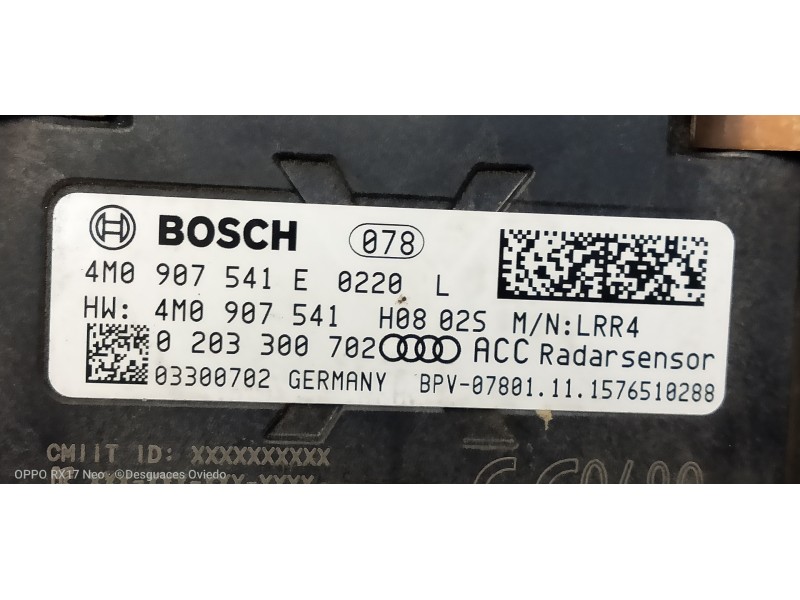 Recambio de modulo electronico para audi q7 (4m) 3.0 tdi quattro referencia OEM IAM 4M0907541E 0203300702 