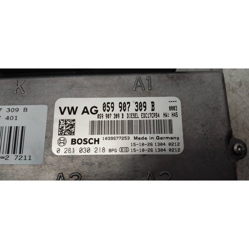 Recambio de centralita motor uce para audi q7 (4m) 3.0 tdi quattro referencia OEM IAM 0281030218 059907309B 