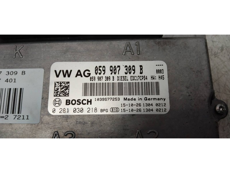 Recambio de centralita motor uce para audi q7 (4m) 3.0 tdi quattro referencia OEM IAM 0281030218 059907309B 