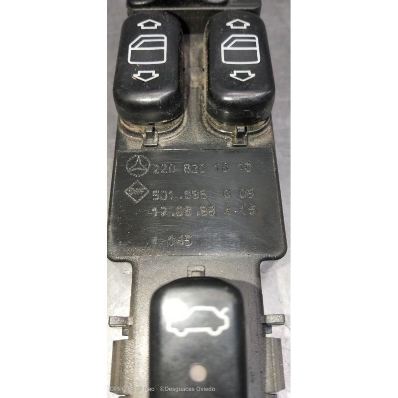Recambio de mando elevalunas delantero izquierdo para mercedes clase s (w220) berlina 430 (220.070) referencia OEM IAM 220820101