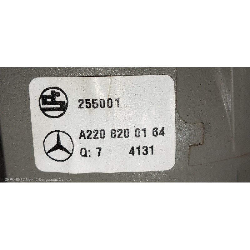 Recambio de piloto trasero izquierdo para mercedes clase s (w220) berlina 430 (220.070) referencia OEM IAM A2208200164 255001 