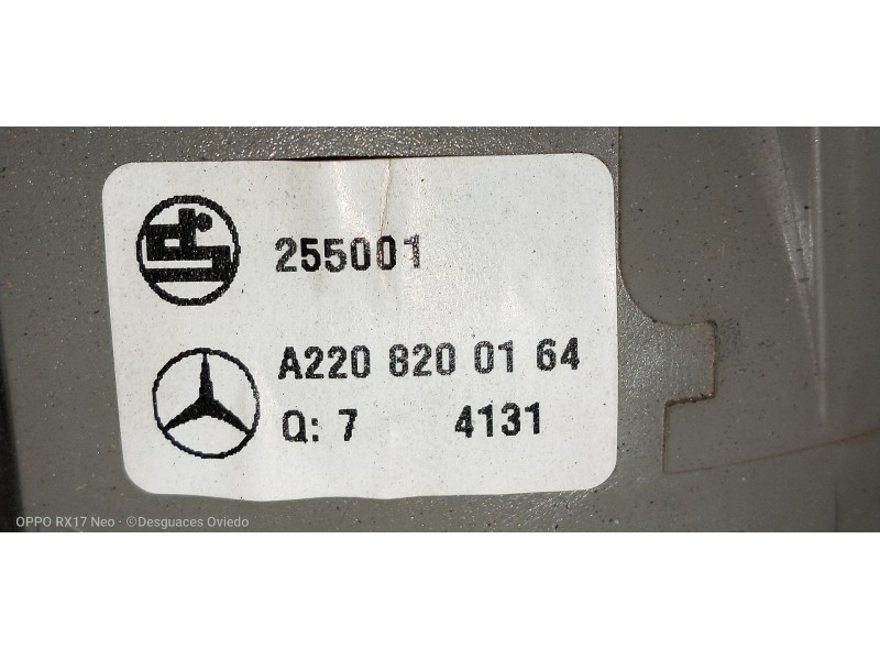 Recambio de piloto trasero izquierdo para mercedes clase s (w220) berlina 430 (220.070) referencia OEM IAM A2208200164 255001 