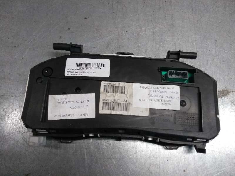 Recambio de cuadro instrumentos para renault clio iii 1.4 16v referencia OEM IAM 8200715181M UGAD005832  Recambio de cuadro instrumentos para renault clio iii 1.4 16v referencia OEM IAM 8200715181M UGAD005832