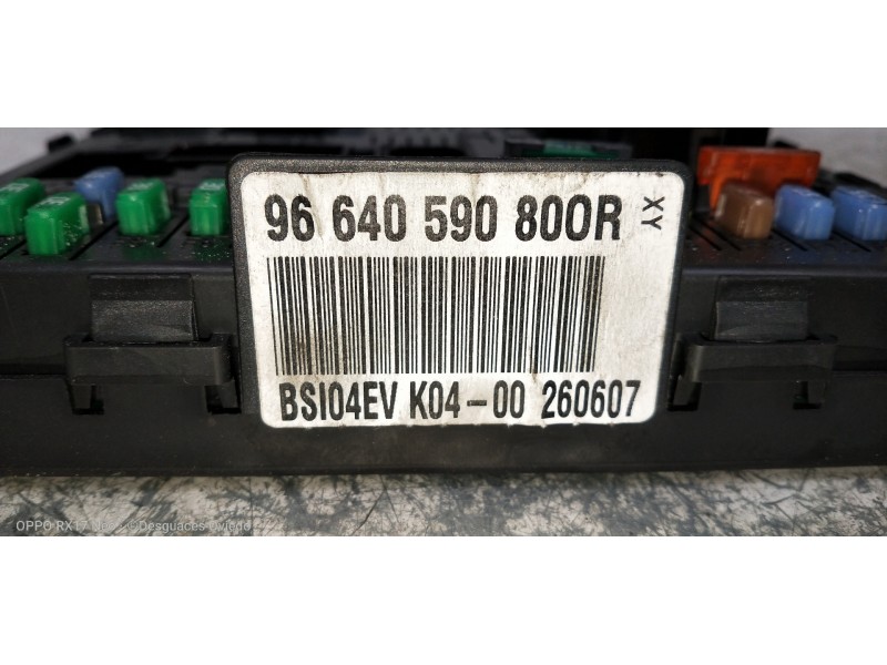 Recambio de caja reles / fusibles para citroen c4 picasso sx referencia OEM IAM 96640590800R BSI04EVK0400 