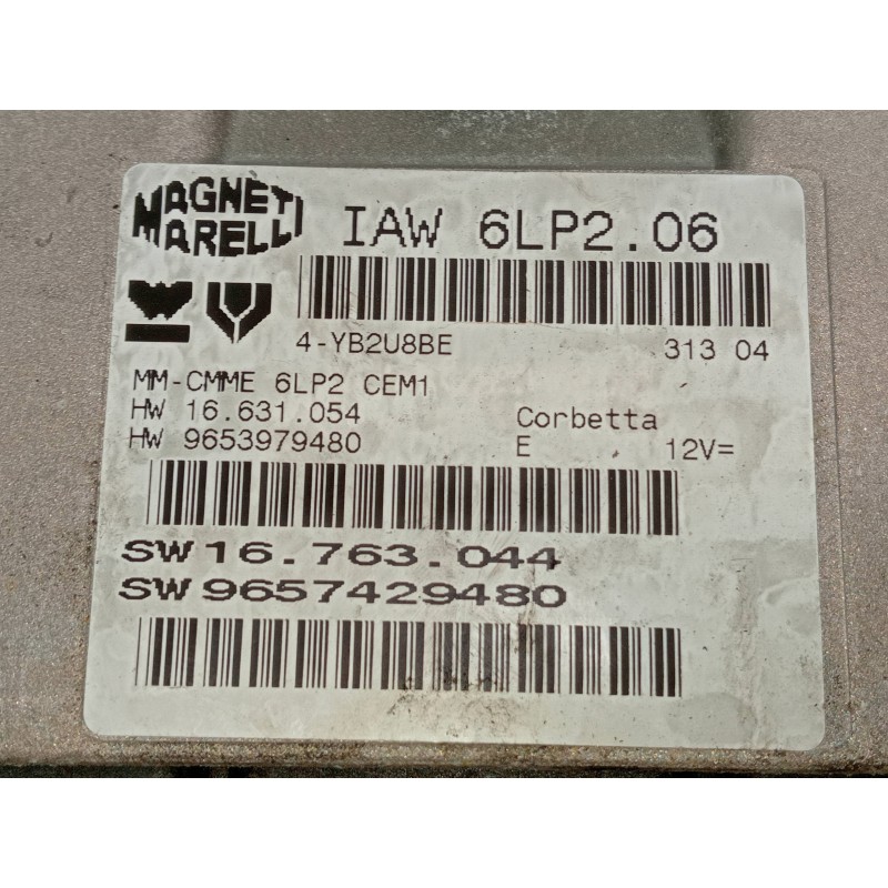 Recambio de centralita motor uce para citroen c3 1.4 16v sensodrive sx plus referencia OEM IAM IAW6LP206 9657429480 16763044