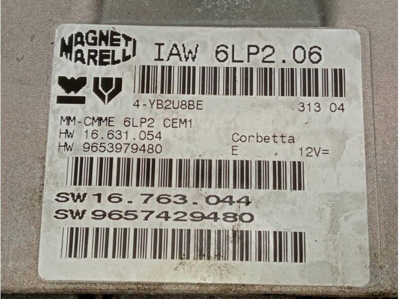 Recambio de centralita motor uce para citroen c3 1.4 16v sensodrive sx plus referencia OEM IAM IAW6LP206 9657429480 16763044