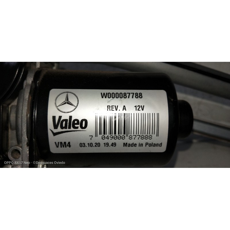 Recambio de motor limpia delantero para mercedes sprinter iii furgón fwd 2.1 cdi cat referencia OEM IAM W000087788 W000051408 