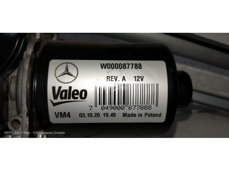 Recambio de motor limpia delantero para mercedes sprinter iii furgón fwd 2.1 cdi cat referencia OEM IAM W000087788 W000051408 