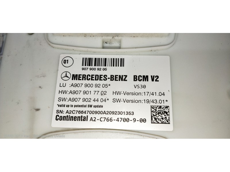 Recambio de modulo electronico para mercedes sprinter iii furgón fwd 2.1 cdi cat referencia OEM IAM A2C7664700900 A9079009205 A9