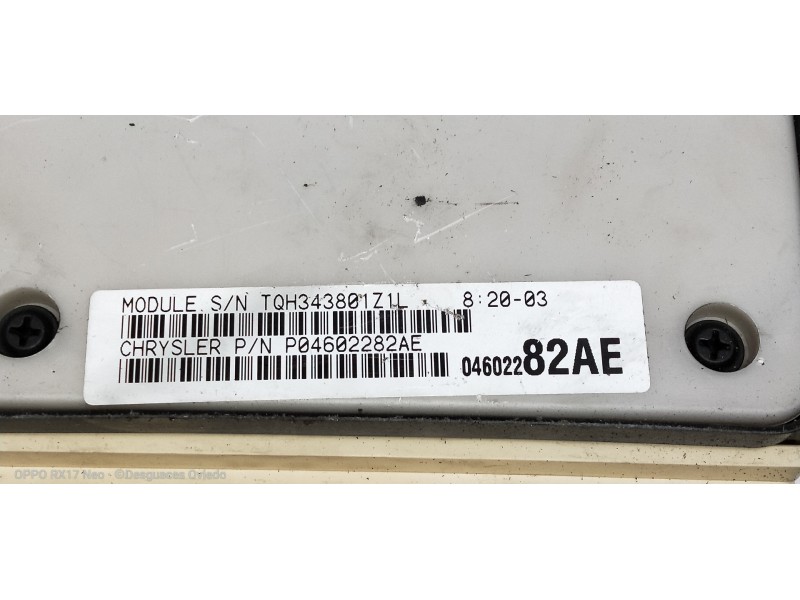 Recambio de caja reles / fusibles para chrysler 300 m (lr) 2.7 v6 referencia OEM IAM 04602282AE P04602282AE 