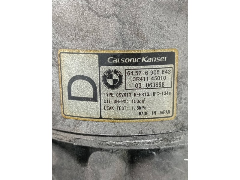 Recambio de compresor aire acondicionado para bmw serie 3 compact (e46) 320td referencia OEM IAM 64526905643 3R41145010 