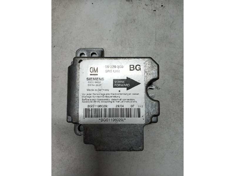 Recambio de centralita airbag para opel zafira a 2.0 dti referencia OEM IAM 5WK42926 330518650 09229303