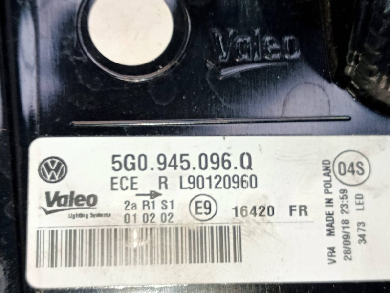 Recambio de piloto trasero derecho para volkswagen golf vii lim. bluemotion referencia OEM IAM 5G0945096Q L90120960 
