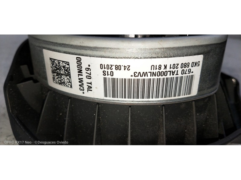 Recambio de airbag delantero izquierdo para volkswagen golf v berlina (1k1) highline referencia OEM IAM 5K0880201K  