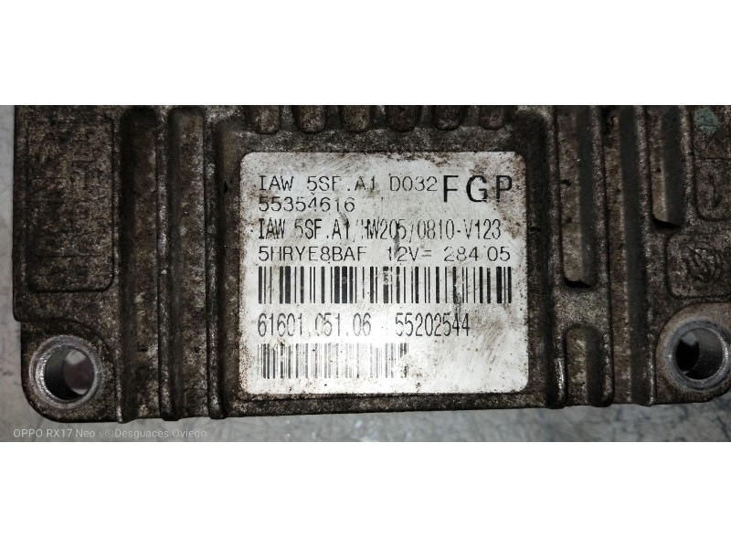 Recambio de centralita motor uce para fiat stilo (192) 1.6 16v cat referencia OEM IAM 55354616 6160105106 55202544 