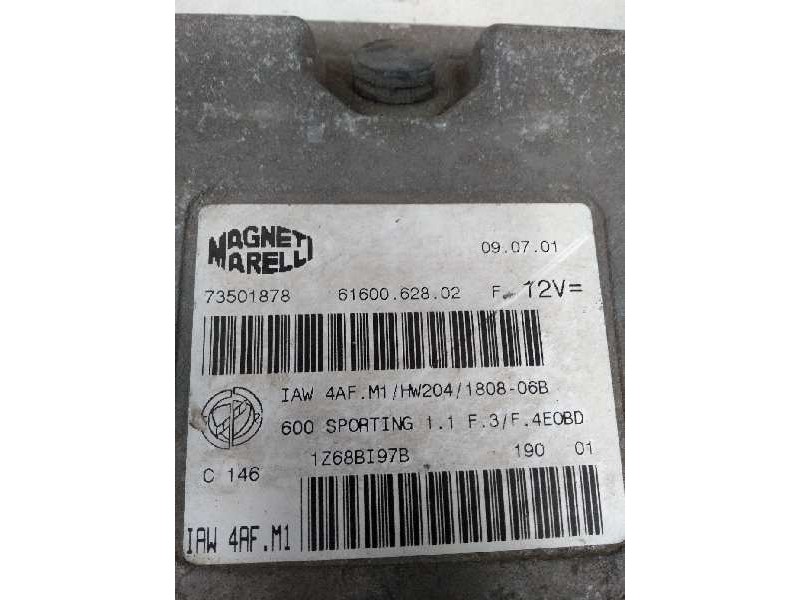 Recambio de centralita motor uce para fiat seicento (187) 1.1 cat referencia OEM IAM IAW4AFM1 73501878 6160062802