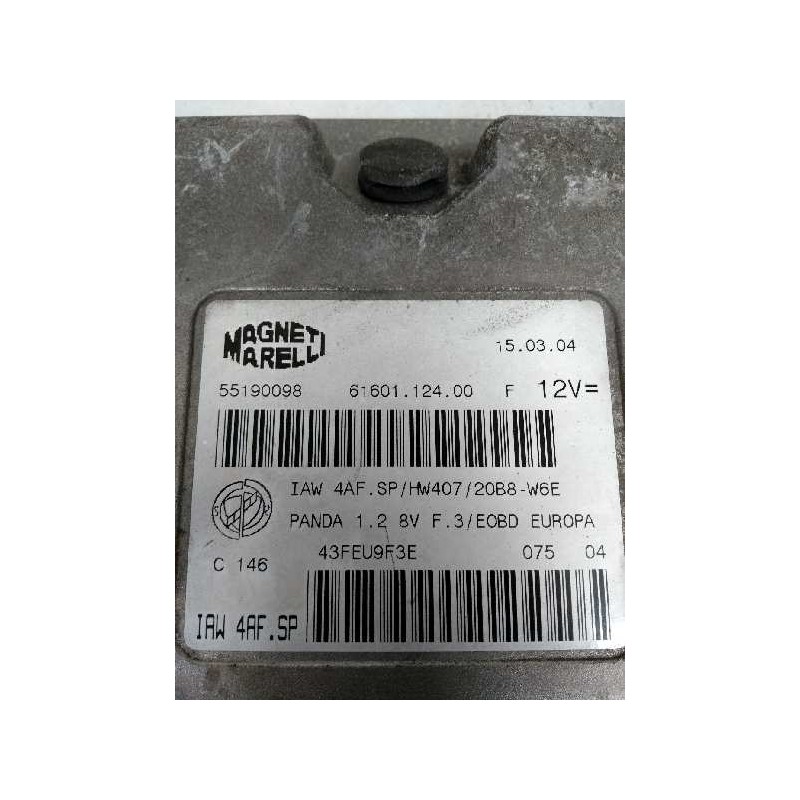 Recambio de centralita motor uce para fiat panda (169) 1.2 cat referencia OEM IAM IAW4AFSP 55190098 6160112400