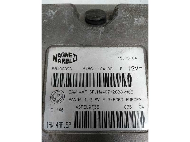 Recambio de centralita motor uce para fiat panda (169) 1.2 cat referencia OEM IAM IAW4AFSP 55190098 6160112400