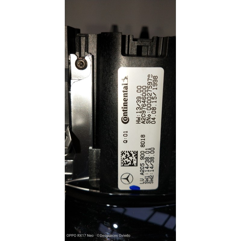 Recambio de mando multifuncion para mercedes clase c (w205) lim. 2.1 cdi cat referencia OEM IAM A2059008018 A2059005915 A2059059