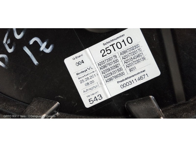 Recambio de elevalunas delantero izquierdo para mercedes clase c (w205) lim. 2.1 cdi cat referencia OEM IAM A2057200179 A0997202