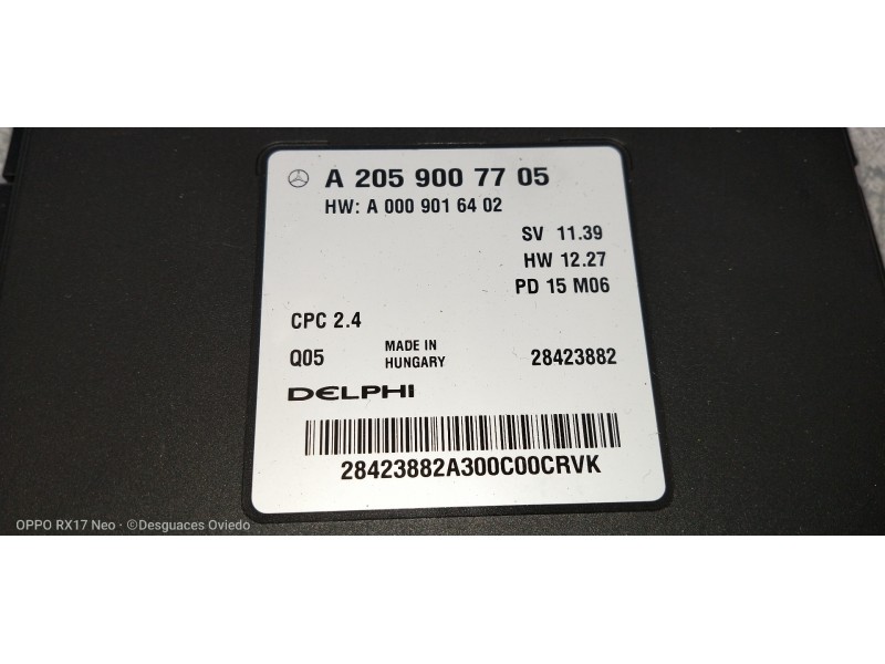 Recambio de modulo electronico para mercedes clase c (w205) lim. 2.1 cdi cat referencia OEM IAM A2059007705 A0009016402 28423882