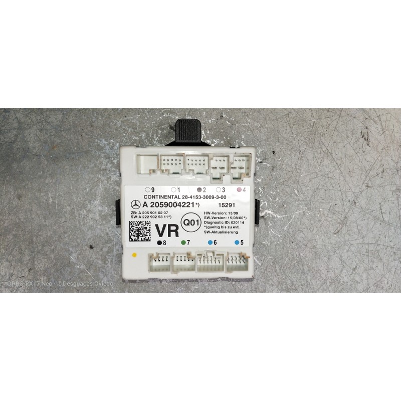 Recambio de modulo electronico para mercedes clase c (w205) lim. 2.1 cdi cat referencia OEM IAM A2059004221 A2059010207 A2229025