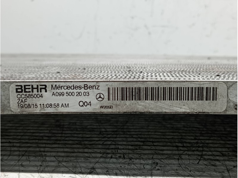 Recambio de radiador agua para mercedes clase c (w205) lim. 2.1 cdi cat referencia OEM IAM A0995002003 CC585004 
