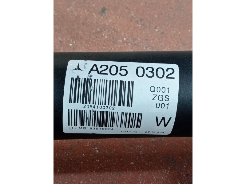 Recambio de transmision central para mercedes clase c (w205) lim. 2.1 cdi cat referencia OEM IAM A2050302 2054100302 