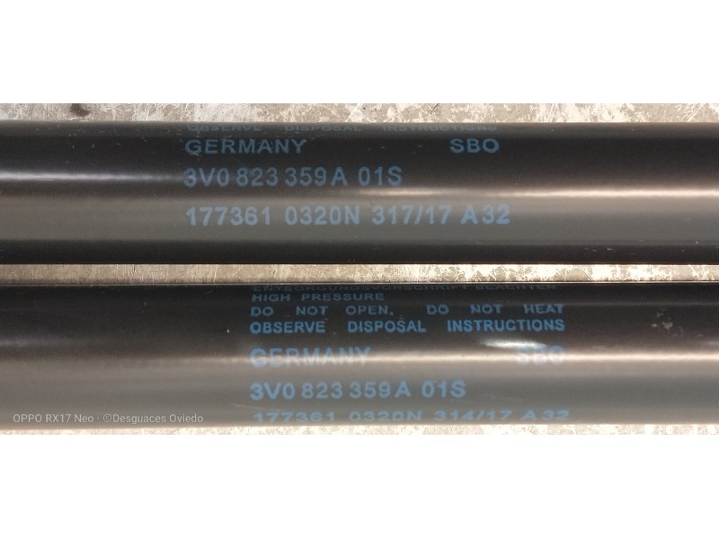 Recambio de amortiguadores capo para skoda superb (3v3) active referencia OEM IAM 3V0823359A  